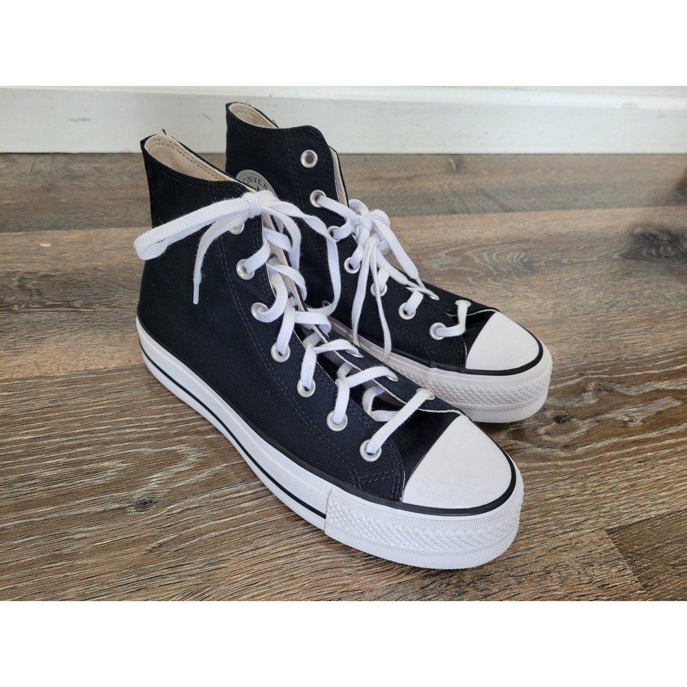 Converse CTAS Lift Hi Black White Platform High Top Sneakers 560845F Womens 9
